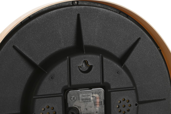 DKD Home Decor Reloj de Pared Basicos Natural Beige 4.7 x 30 x 30 cm (2 Unidades) PVC Simil Madera