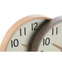 DKD Home Decor Set de 2 Relojes de Pared PVC Símil Madera Natural y Beige