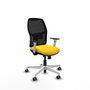 PIQUERAS Y CRESPO Silla de oficina Alfera traslack malla negra y asiento amarillo