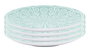 DKD Home Decor Set de 4 Platos de Gres Mandala 24 Verde Menta