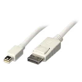 Lindy 41057 Cable DisplayPort a Mini DisplayPort 2 m - Versión 1.2, 4K UHD 3840x2160, Conectores Macho, Color Blanco
