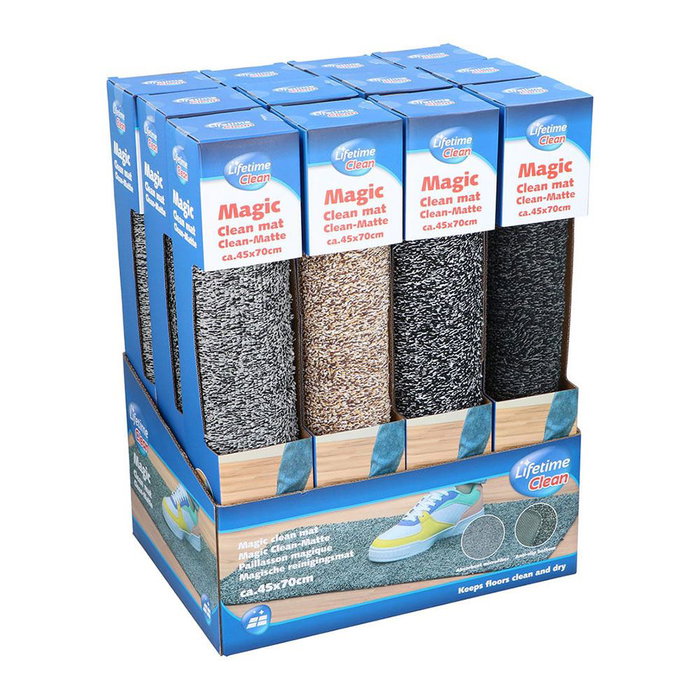 Lifetime Clean Felpudo Magic Clean-Matte Microfibra Antideslizante Colores Surtidos 45 x 70 x 0,6 cm