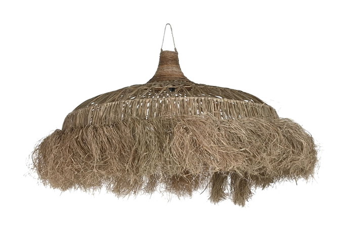 DKD Home Decor Lámpara de Techo de Fibras Naturales 100x100x40 cm