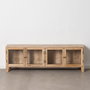 Mueble Tv Blanco Rozado Madera de Mango 160 X 35,50 X 52,50