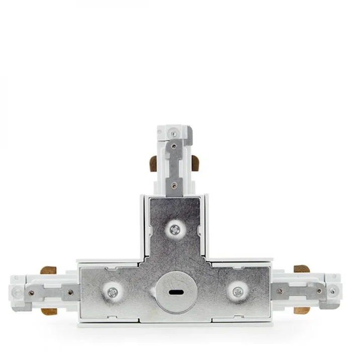 Conector T Carril Bifásico Blanco Focos de LEDs