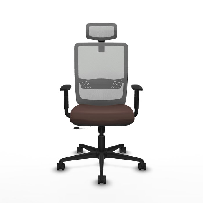 PIQUERAS Y CRESPO Silla de oficina Haches con mecanismo Sincro/Traslack Marrón y Gris PIQUERAS Y CRESPO Silla de oficina Haches con mecanismo Sincro/Traslack Marrón y Gris