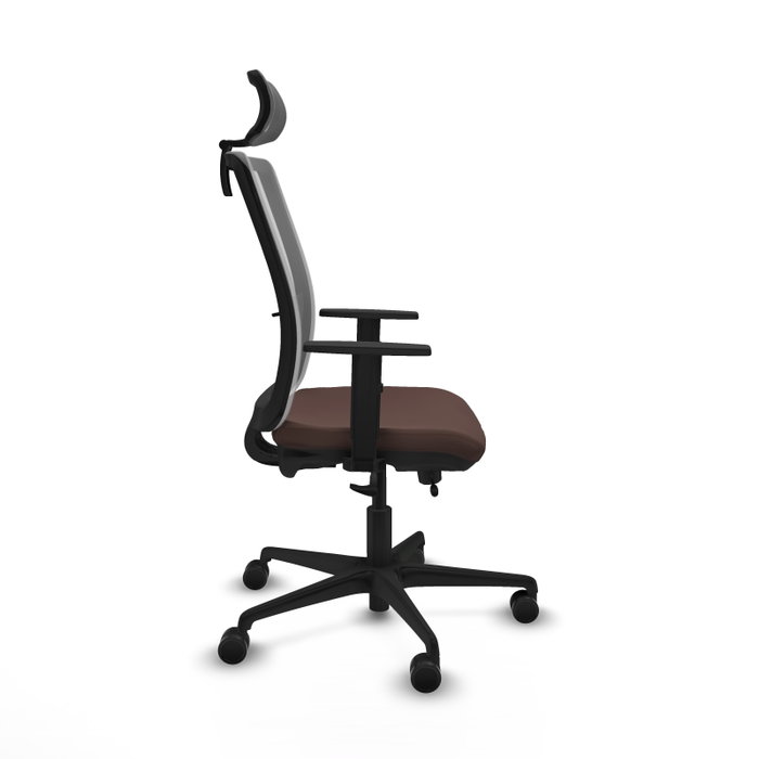 PIQUERAS Y CRESPO Silla de oficina Haches con mecanismo Sincro/Traslack Marrón y Gris PIQUERAS Y CRESPO Silla de oficina Haches con mecanismo Sincro/Traslack Marrón y Gris