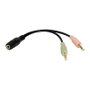 LogiLink Adaptador de audio Jack 3,5 mm a 2x Jack 3,5 mm ST/B