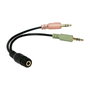 LogiLink Adaptador de audio Jack 3,5 mm a 2x Jack 3,5 mm ST/B
