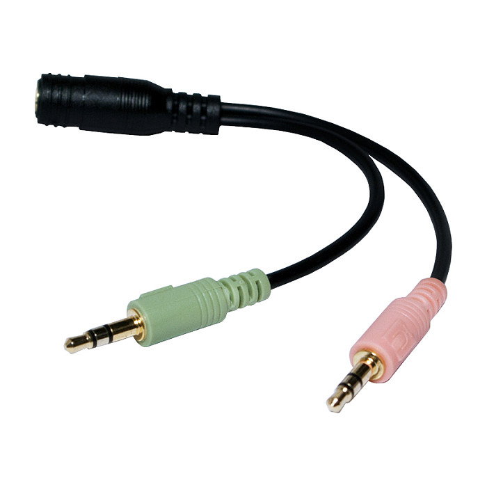 LogiLink Adaptador de audio Jack 3,5 mm a 2x Jack 3,5 mm ST/B