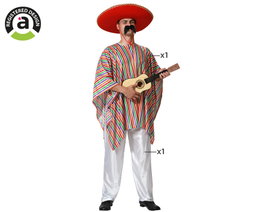 Atosa Disfraz Mejicano Hombre Adulto M-L Multicolor