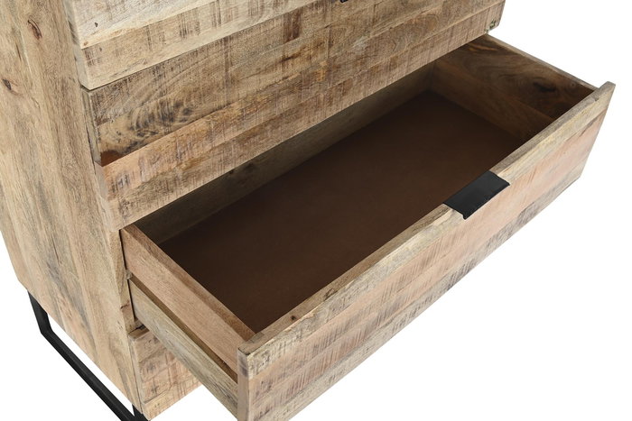 Comoda Alpino DKD Home Decor Natural Negro 40x115x80 cm