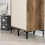 Hanah Home Armario Kumsal SS - Nogal, Crema - 80cm Ancho x 201.4cm Alto x 47.5cm Profundidad