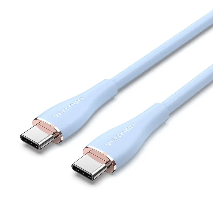 Vention Cable USB 2.0 Tipo-C TAWSF USB-C Macho a USB-C Macho 1m Azul 480 Mbps Carga rápida Power Delivery 100W