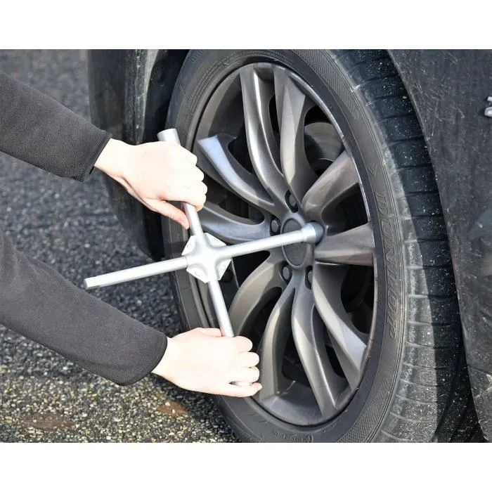 Powertrac Llave de Cruz Reforzada de Acero de Precisión con Vasos de 17, 19 y 21 mm Powertrac Llave de Cruz Reforzada de Acero de Precisión con Vasos de 17, 19 y 21 mm