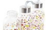 DKD Home Decor Botella de Borosilicato 550ml Flores Vichy Sweet