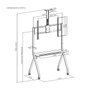 AISENS Soporte de Suelo Pro con Ruedas para TV de 55-100 Pulgadas, Negro
