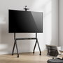 AISENS Soporte de Suelo Pro con Ruedas para TV de 55-100 Pulgadas, Negro