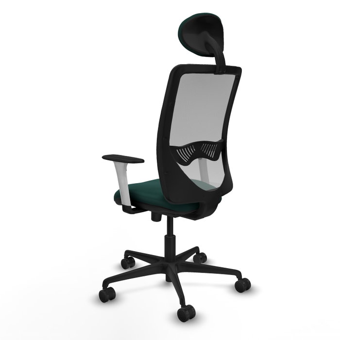 PIQUERAS Y CRESPO Silla de oficina Zulema con mecanismo Sincro, Verde botella y Gris PIQUERAS Y CRESPO Silla de oficina Zulema con mecanismo Sincro, Verde botella y Gris