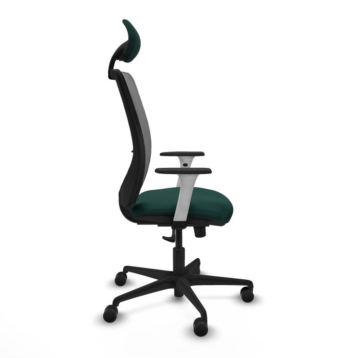PIQUERAS Y CRESPO Silla de oficina Zulema con mecanismo Sincro, Verde botella y Gris PIQUERAS Y CRESPO Silla de oficina Zulema con mecanismo Sincro, Verde botella y Gris