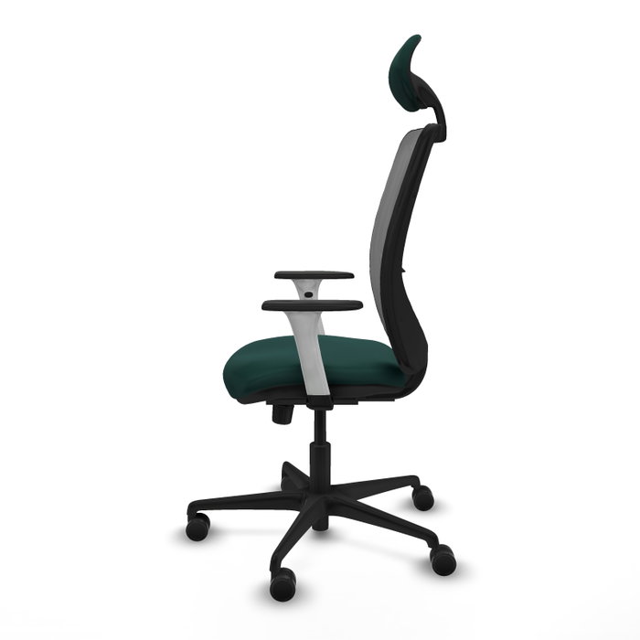 PIQUERAS Y CRESPO Silla de oficina Zulema con mecanismo Sincro, Verde botella y Gris PIQUERAS Y CRESPO Silla de oficina Zulema con mecanismo Sincro, Verde botella y Gris