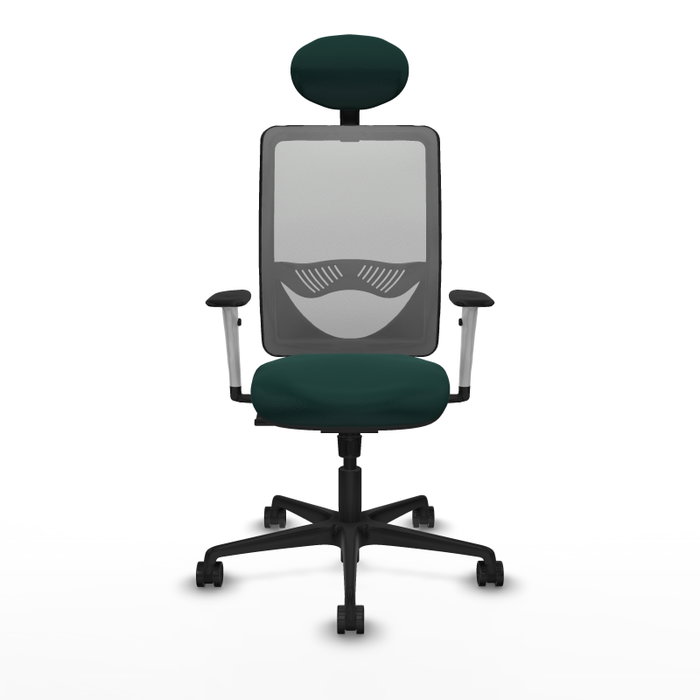 PIQUERAS Y CRESPO Silla de oficina Zulema con mecanismo Sincro, Verde botella y Gris PIQUERAS Y CRESPO Silla de oficina Zulema con mecanismo Sincro, Verde botella y Gris