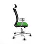 PIQUERAS Y CRESPO Silla de oficina Haches con mecanismo Sincro/Traslack Verde y Negro