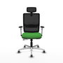 PIQUERAS Y CRESPO Silla de oficina Haches con mecanismo Sincro/Traslack Verde y Negro
