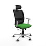 PIQUERAS Y CRESPO Silla de oficina Haches con mecanismo Sincro/Traslack Verde y Negro