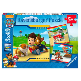 RAVENSBURGER Puzzle Paw Patrol - 3 Puzzles de 49 Piezas, Tamaño 19x28x4cm, Edad 5+ Años