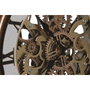 DKD Home Decor Reloj de Sobremesa Vintage Hierro y Cristal Dorado y Negro