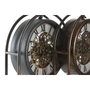 DKD Home Decor Reloj de Sobremesa Vintage Hierro y Cristal Dorado y Negro