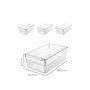 Hermia F-227 Organizadores para Frigorífico, Plástico Transparente, 20.5 x 36.5 x 7.5 cm, Set de 3 Piezas