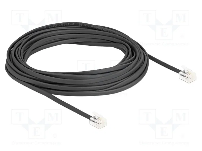 DeLOCK Cable telefónico RJ11 a RJ11 negro 5 m DeLOCK Cable telefónico RJ11 a RJ11 negro 5 m