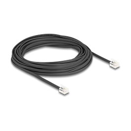 DeLOCK Cable telefónico RJ11 macho a RJ11 macho negro 5 m