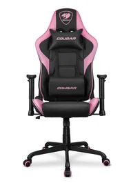 Cougar CGR-ELI-PNB Silla para Videojuegos Gaming Universal, Negro/Rojo, Asiento y Respaldo Acolchado, Respaldo Ajustable 90-160°, Peso Máximo 120 kg