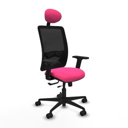 PIQUERAS Y CRESPO Silla de oficina Zulema Rosa y Negro