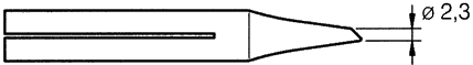 JBC TOOLS Pico con cono truncado de 2,3mm para soldador JBC TOOLS Pico con cono truncado de 2,3mm para soldador