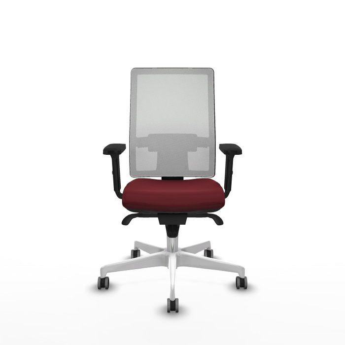 PIQUERAS Y CRESPO Silla de oficina Horna con mecanismo Sincro, Granate y Blanco PIQUERAS Y CRESPO Silla de oficina Horna con mecanismo Sincro, Granate y Blanco
