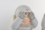 DKD Home Decor Figura Navidad Moderna Astronauta 23 x 54 x 23.5 cm Fibra Vidrio Led