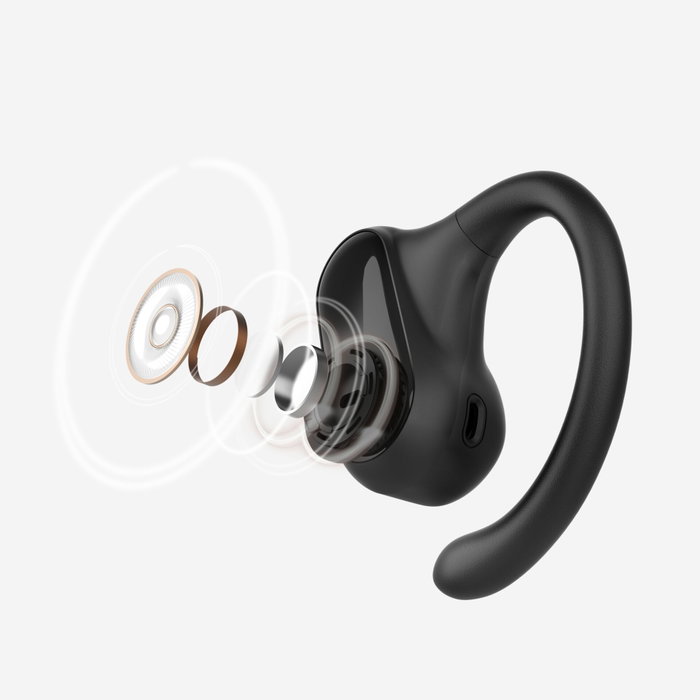 Belkin SoundForm ClearFit Auriculares TWS Gancho de Oreja Negro