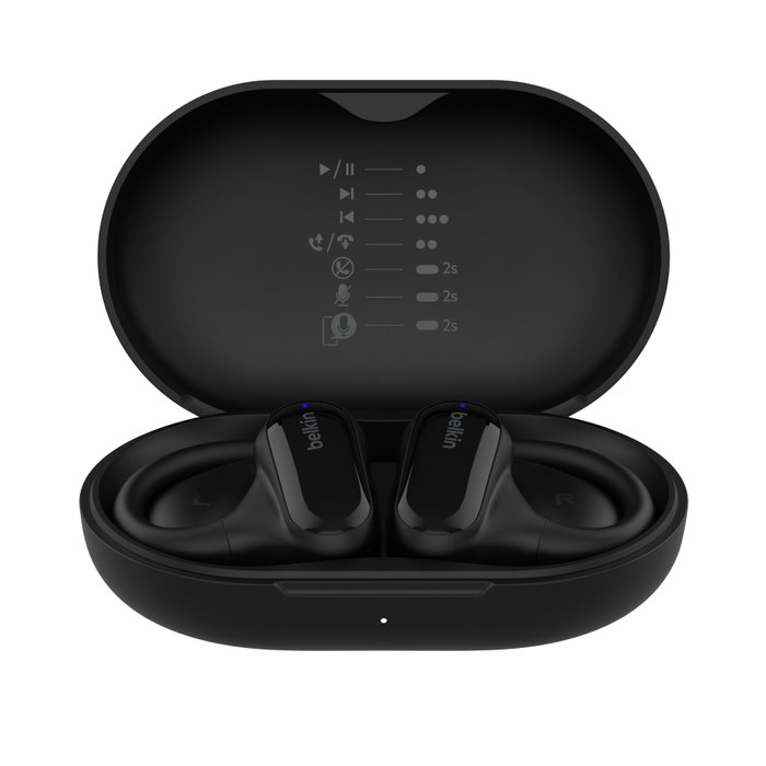 Belkin SoundForm ClearFit Auriculares TWS Gancho de Oreja Negro
