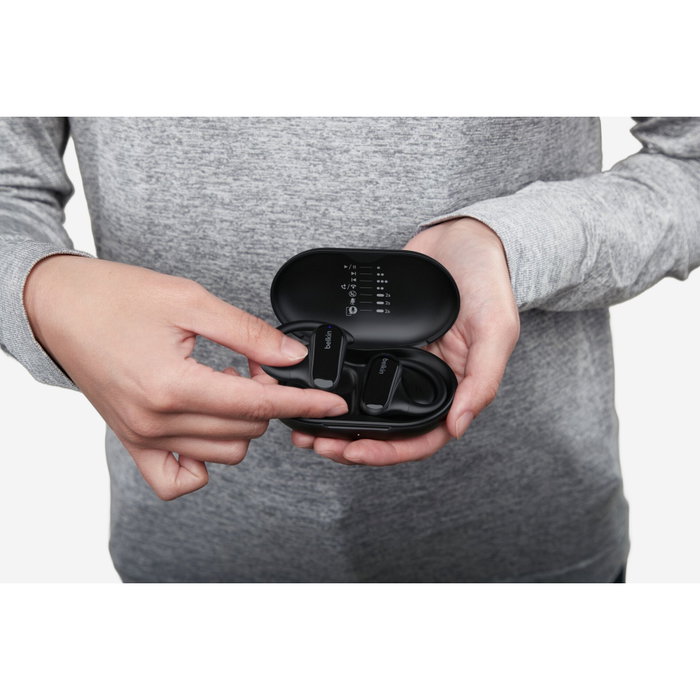 Belkin SoundForm ClearFit Auriculares TWS Gancho de Oreja Negro