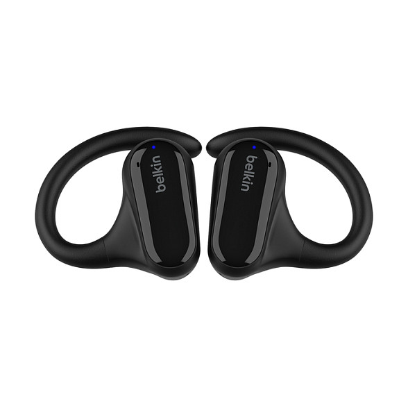 Belkin SoundForm ClearFit Auriculares Inalámbricos Abiertos con Estuche de Carga, IPX5, 8h Audio, 26h con Estuche, Bluetooth 5.3, Micrófonos 4, Negro