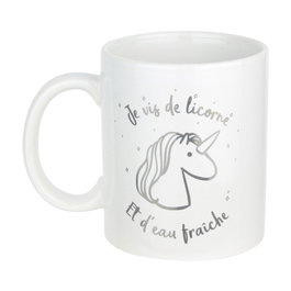 Home Deco Factory Taza de Cerámica Unicornio 350 ml LICORNE