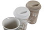 DKD Home Decor Set de 6 Tazas de Porcelana y Silicona Atlantic Forest 2022, 400 ml, Surtidas