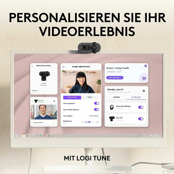 Logitech Brio 105 Webcam Full HD 1080p Grafito Logitech Brio 105 Webcam Full HD 1080p Grafito