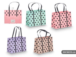 Pincello Bolsa Asa Lunares Surtidos Col 23x18x10 cm (Set de 48)