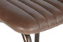 DKD Home Decor Taburete Plegable de Piel y Hierro Marrón