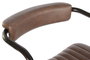DKD Home Decor Taburete Plegable de Piel y Hierro Marrón